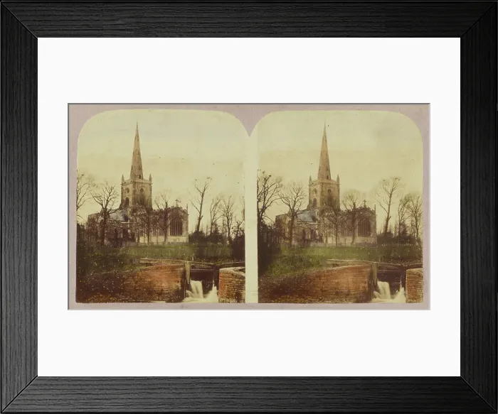Framed Print : Stratford-on-Avon Church, about 1860. Creator: London Stereoscopic & Photographic Co Framed Print : Stratford-on-Avon Church, about 1860. Creator: London Stereoscopic & Photographic Co
