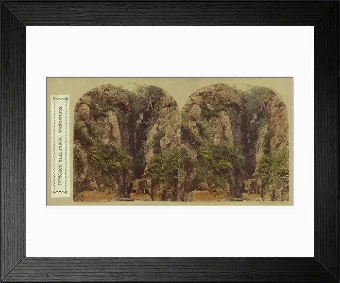 Framed Print : Dungeon Gill Force, Westmoreland, about 1860. Creator: London Stereoscopic & Photographic Co Framed Print : Dungeon Gill Force, Westmoreland, about 1860. Creator: London Stereoscopic & Photographic Co
