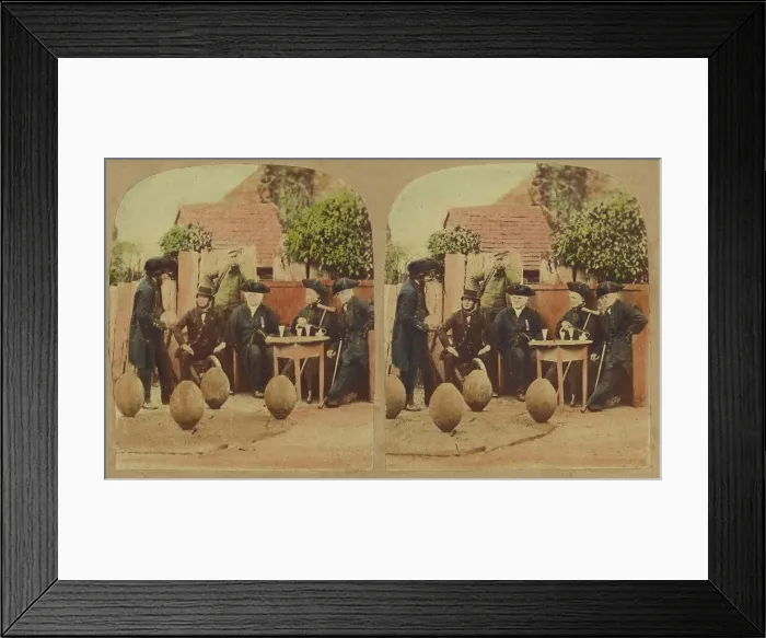 Framed Print : Greenwich Pensioners, about 1860. Creator: London Stereoscopic & Photographic Co Framed Print : Greenwich Pensioners, about 1860. Creator: London Stereoscopic & Photographic Co