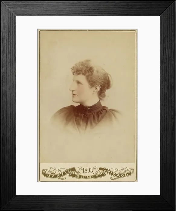 Framed Print : Unidentified woman, in profile to left, 1893. Creator: Martin Framed Print : Unidentified woman, in profile to left, 1893. Creator: Martin