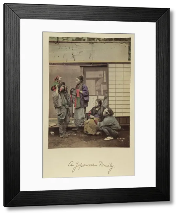 Framed Print : A Japanese Family, about 1873-1883. Creator: Shinichi Suzuki I Framed Print : A Japanese Family, about 1873-1883. Creator: Shinichi Suzuki I
