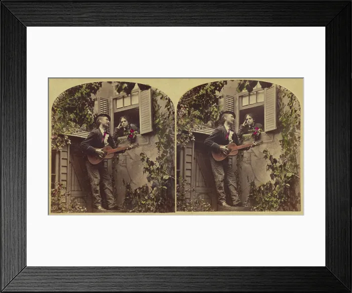 Framed Print : Making a favorable impression. 1881. Creator: L. Melander & Bro Framed Print : Making a favorable impression. 1881. Creator: L. Melander & Bro