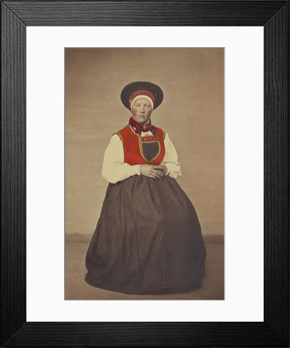 Framed Print : Girl from Qvindherred 1867. Creator: Unknown Framed Print : Girl from Qvindherred 1867. Creator: Unknown