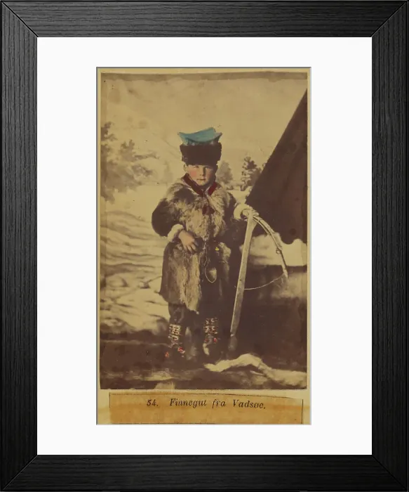Framed Print : Young Sami boy, about 1867. Creator: Marcus Selmer Framed Print : Young Sami boy, about 1867. Creator: Marcus Selmer
