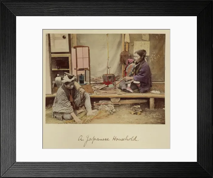 Framed Print : A Japanese Household, about 1873-1883. Creator: Shinichi Suzuki I Framed Print : A Japanese Household, about 1873-1883. Creator: Shinichi Suzuki I