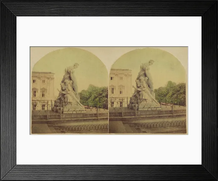 Framed Print : Civilization'; A group by Greenough, at the eastern entrance of the Capitol, Washington, DC. 1860s Creator: New York Stereoscopic Company Framed Print : Civilization'; A group by Greenough, at the eastern entrance of the Capitol, Washington, DC. 1860s Creator: New York Stereoscopic Company