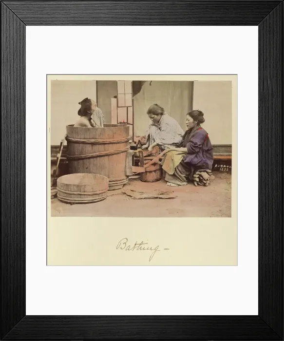 Framed Print : Bathing, about 1873-1883. Creator: Shinichi Suzuki I Framed Print : Bathing, about 1873-1883. Creator: Shinichi Suzuki I