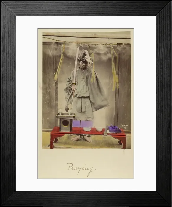 Framed Print : Praying, about 1873-1883. Creator: Shinichi Suzuki I Framed Print : Praying, about 1873-1883. Creator: Shinichi Suzuki I
