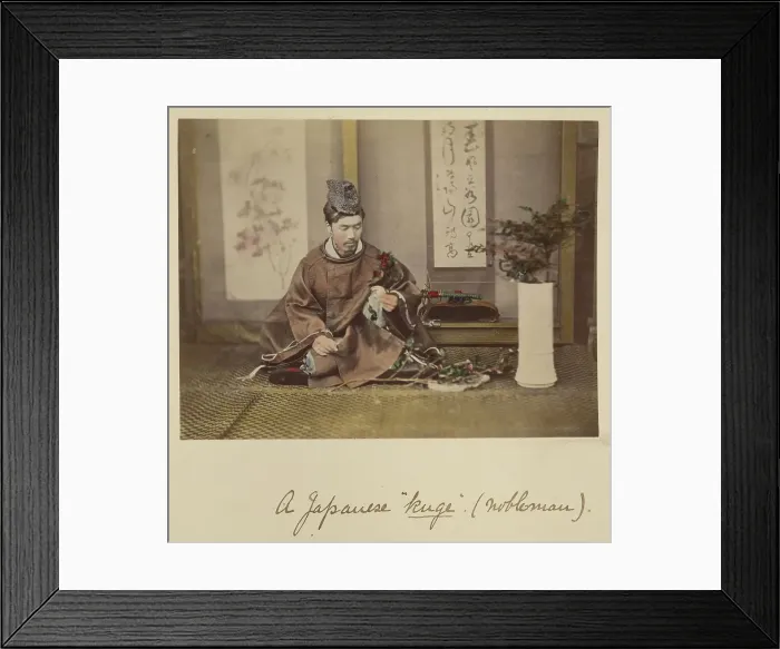Framed Print : A Japanese kuge (nobleman), about 1873-1883. Creator: Shinichi Suzuki I Framed Print : A Japanese kuge (nobleman), about 1873-1883. Creator: Shinichi Suzuki I