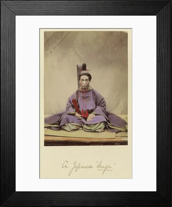 Framed Print : A Japanese Kuge, about 1873-1883. Creator: Shinichi Suzuki I Framed Print : A Japanese Kuge, about 1873-1883. Creator: Shinichi Suzuki I
