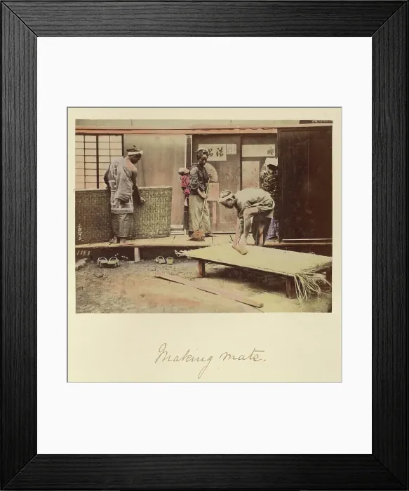 Framed Print : Making Mats, about 1873-1883. Creator: Shinichi Suzuki I Framed Print : Making Mats, about 1873-1883. Creator: Shinichi Suzuki I