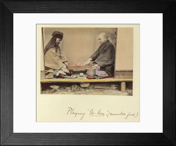 Framed Print : Playing Go-bau (number five), about 1873-1883. Creator: Shinichi Suzuki I Framed Print : Playing Go-bau (number five), about 1873-1883. Creator: Shinichi Suzuki I