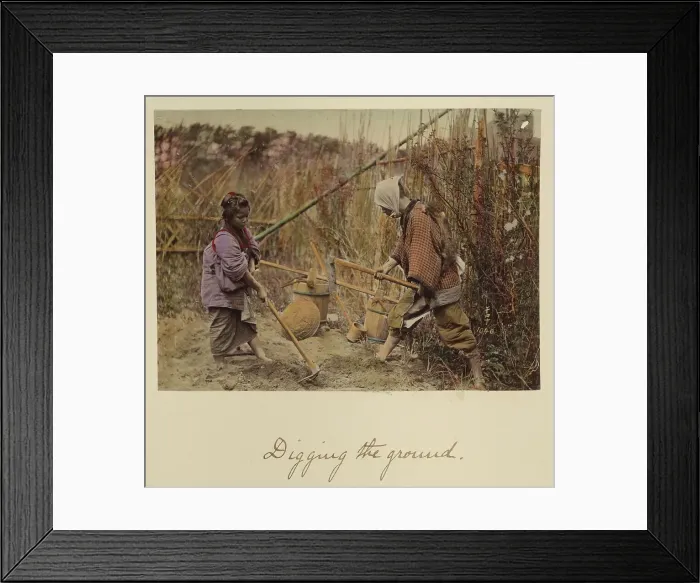 Framed Print : Digging the ground, about 1873-1883. Creator: Shinichi Suzuki I Framed Print : Digging the ground, about 1873-1883. Creator: Shinichi Suzuki I