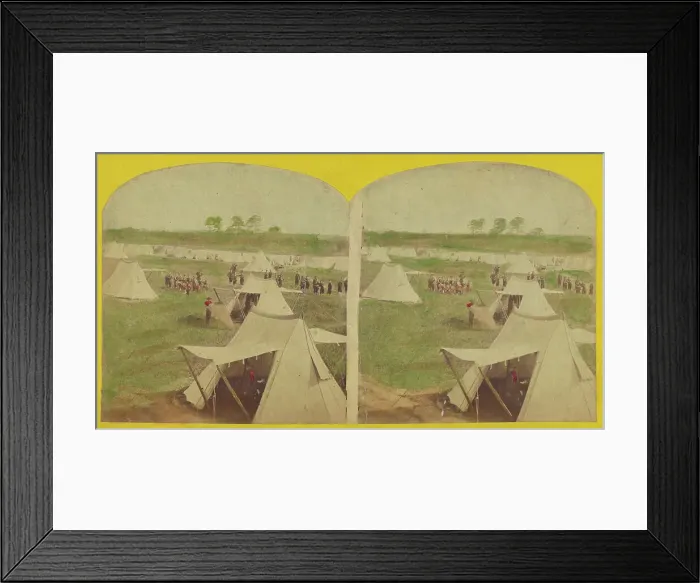 Framed Print : Camp Hamilton near (---illeg.) Monroe, Va. 1861-1865. Creator: Unknown Framed Print : Camp Hamilton near (---illeg.) Monroe, Va. 1861-1865. Creator: Unknown