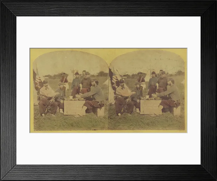 Framed Print : Camp scene - Fortress Monroe, 1861-1865. Creator: Unknown Framed Print : Camp scene - Fortress Monroe, 1861-1865. Creator: Unknown