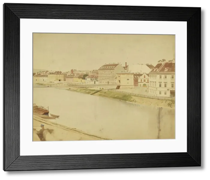 Framed Print : Bridge over the Danube, about 1850-1860. Creator: Unknown Framed Print : Bridge over the Danube, about 1850-1860. Creator: Unknown