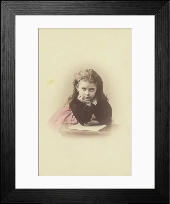 Framed Print : Portrait of young girl, about 1875-1890. Creator: Unknown Framed Print : Portrait of young girl, about 1875-1890. Creator: Unknown