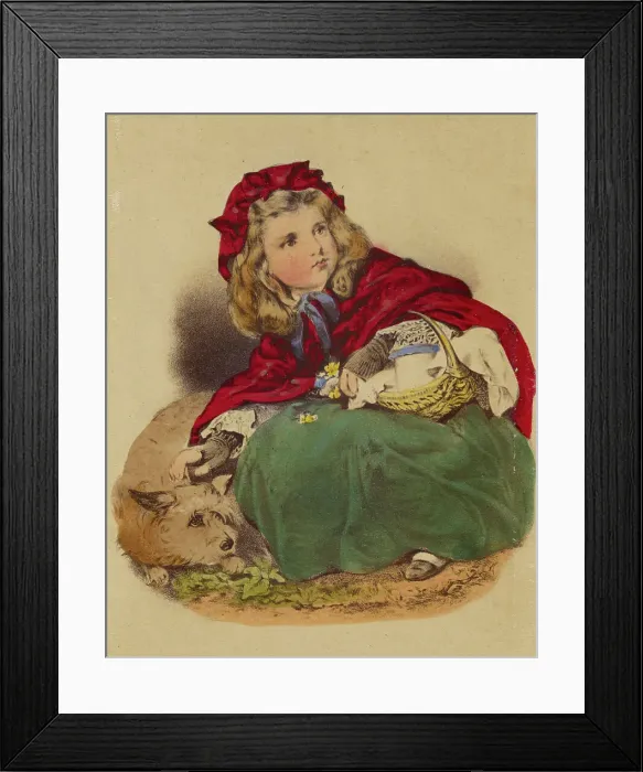 Framed Print : Little Red Ridinghood. 1865-1875. Creator: Terry & Stoneman & Company Framed Print : Little Red Ridinghood. 1865-1875. Creator: Terry & Stoneman & Company