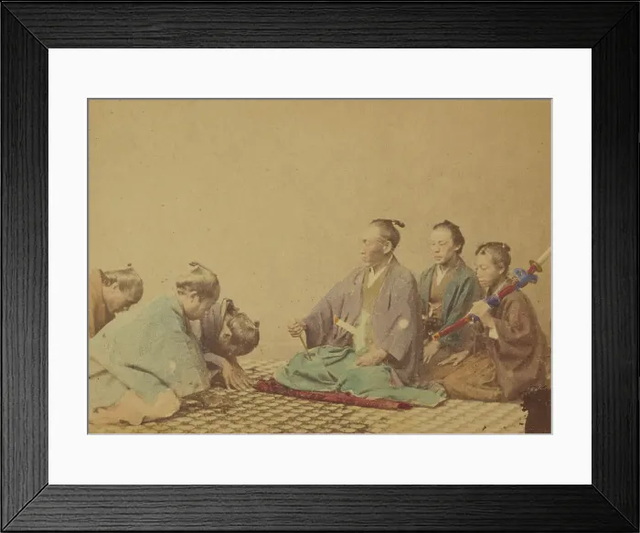 Framed Print : Japanese High Officers. 1865-1870. Creator: Unknown Framed Print : Japanese High Officers. 1865-1870. Creator: Unknown