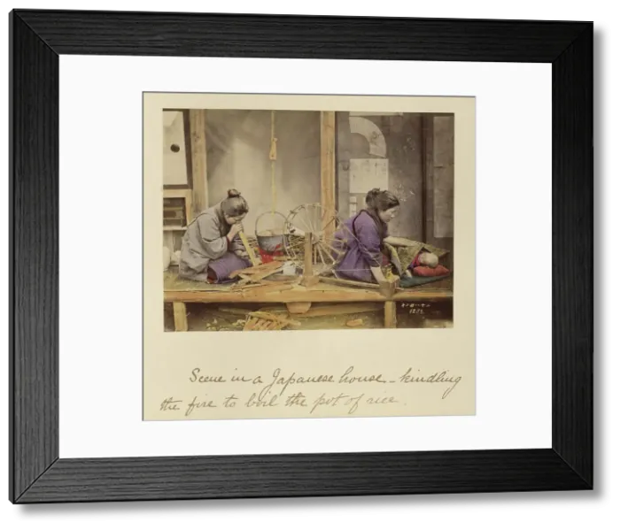 Framed Print : Scene in a Japanese House... about 1873-1883. Creator: Shinichi Suzuki I Framed Print : Scene in a Japanese House... about 1873-1883. Creator: Shinichi Suzuki I