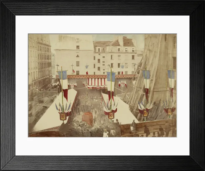 Framed Print : Laying the foundation stone of the Sorbonne, about 1883. Creator: Unknown Framed Print : Laying the foundation stone of the Sorbonne, about 1883. Creator: Unknown