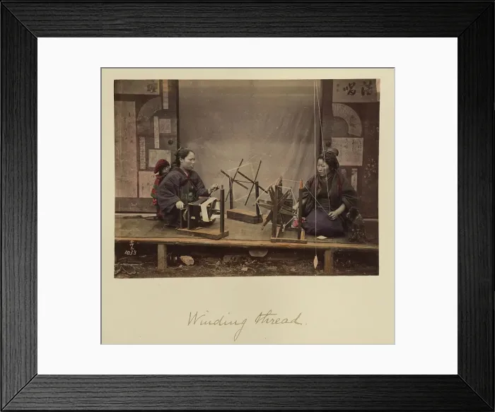 Framed Print : Winding Thread, about 1873-1883. Creator: Shinichi Suzuki I Framed Print : Winding Thread, about 1873-1883. Creator: Shinichi Suzuki I