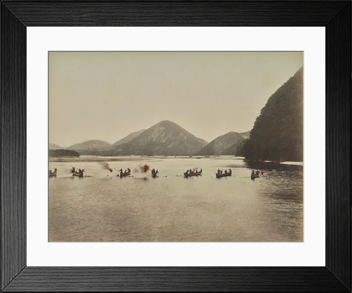 Framed Print : Fishing at Night (Gifu), 1875-1897. Creator: Unknown Framed Print : Fishing at Night (Gifu), 1875-1897. Creator: Unknown