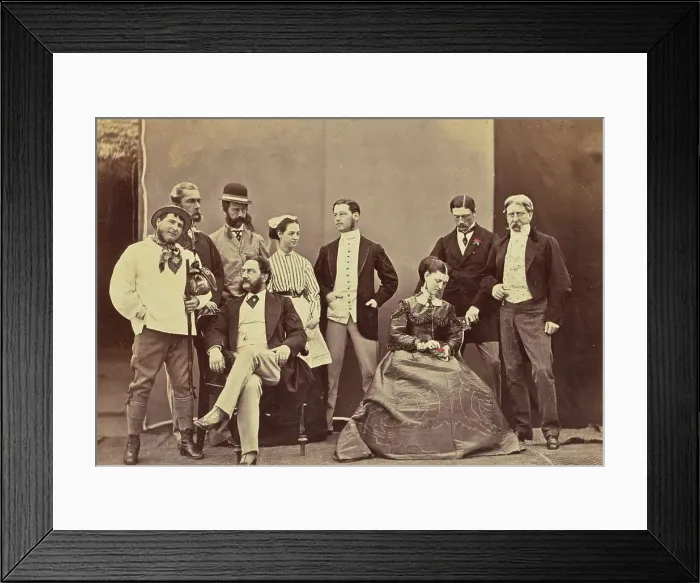Framed Print : Group Portrait of Caucasian Men and Women, about 1860-1889. Creator: Unknown Framed Print : Group Portrait of Caucasian Men and Women, about 1860-1889. Creator: Unknown