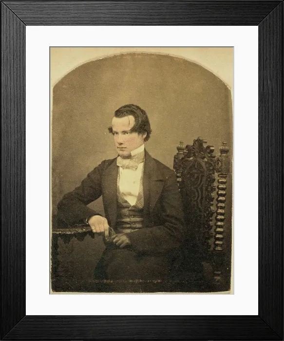 Framed Print : Portrait of a young man, 1850s-1860s. Creator: Unknown Framed Print : Portrait of a young man, 1850s-1860s. Creator: Unknown