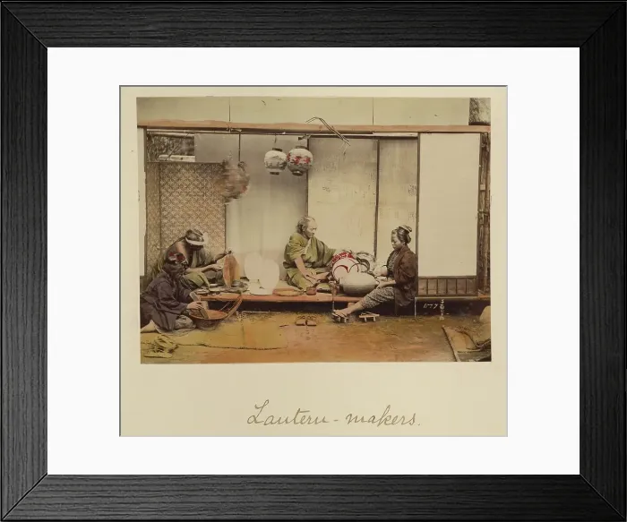 Framed Print : Lantern makers, about 1873-1883. Creator: Shinichi Suzuki I Framed Print : Lantern makers, about 1873-1883. Creator: Shinichi Suzuki I