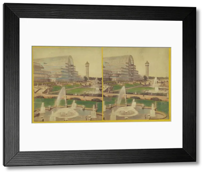 Framed Print : Exterior view, Crystal Palace, 1851. Creator: Unknown Framed Print : Exterior view, Crystal Palace, 1851. Creator: Unknown