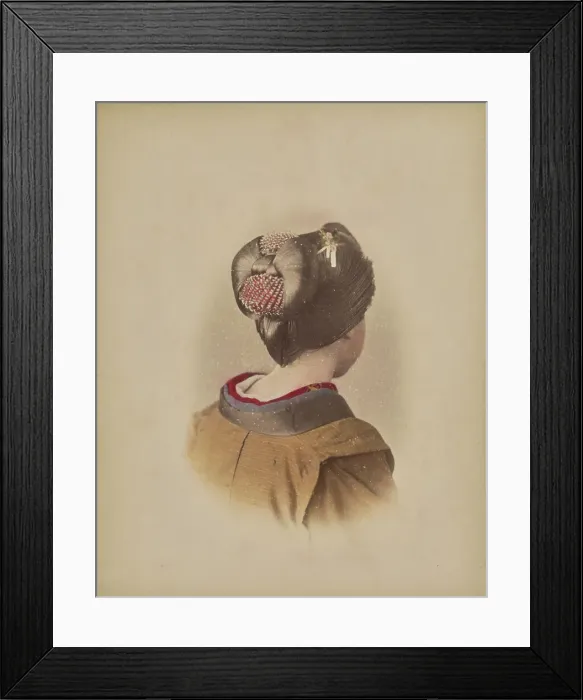 Framed Print : Head of a woman, Japan, 1875-1897. Creator: Unknown Framed Print : Head of a woman, Japan, 1875-1897. Creator: Unknown