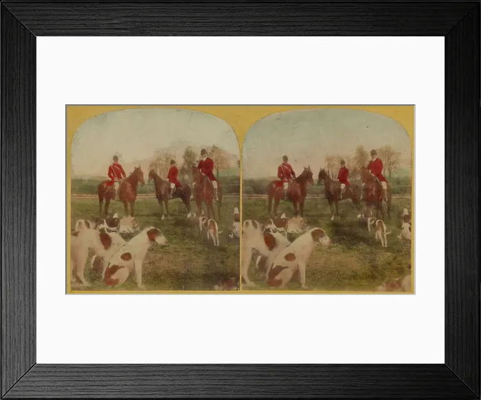 Framed Print : Fox hunt, about 1860. Creator: Unknown Framed Print : Fox hunt, about 1860. Creator: Unknown