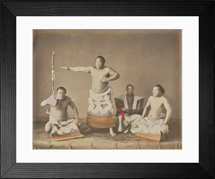 Framed Print : Wrestlers, 1875-1897. Creator: Unknown Framed Print : Wrestlers, 1875-1897. Creator: Unknown