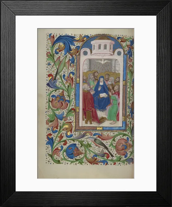 Framed Print : Pentecost; Book of Hours, about 1450-1455. Creator: Master of Wauquelin's Alexander Framed Print : Pentecost; Book of Hours, about 1450-1455. Creator: Master of Wauquelin's Alexander