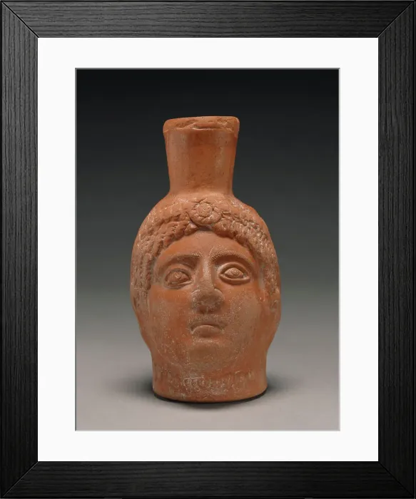 Framed Print : Red-Slip Head Vase, about 300. Creator: Unknown Framed Print : Red-Slip Head Vase, about 300. Creator: Unknown