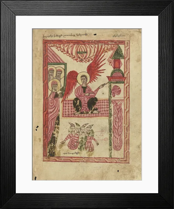 Framed Print : The Women at the Tomb; Gospel Book, 1583. Creator: Ghoukas Framed Print : The Women at the Tomb; Gospel Book, 1583. Creator: Ghoukas