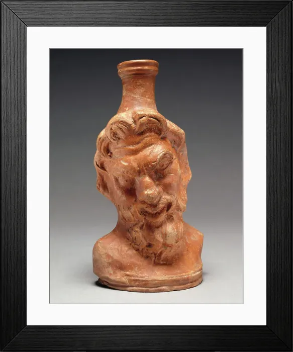 Framed Print : Head Vase (Satyr), 2nd-1st century B.C. Creator: Unknown Framed Print : Head Vase (Satyr), 2nd-1st century B.C. Creator: Unknown