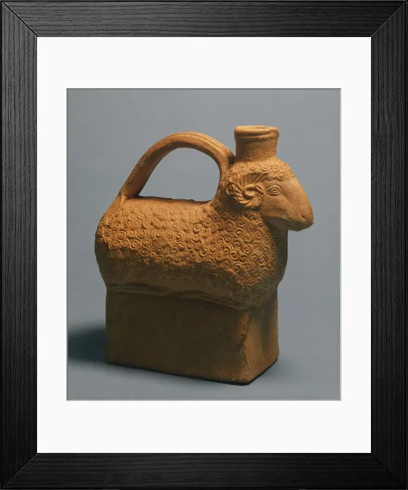 Framed Print : Vase in the Shape of a Ram, 2nd century A.D. Creator: Unknown Framed Print : Vase in the Shape of a Ram, 2nd century A.D. Creator: Unknown