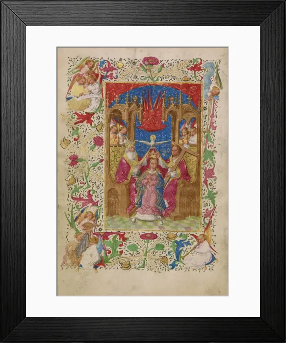 Framed Print : The Coronation of the Virgin; Book of Hours, about 1460. Creator: Master of Evert Zoudenbalch Framed Print : The Coronation of the Virgin; Book of Hours, about 1460. Creator: Master of Evert Zoudenbalch