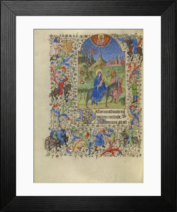 Framed Print : The Flight into Egypt; Book of Hours, about 1420. Creator: Spitz Master Framed Print : The Flight into Egypt; Book of Hours, about 1420. Creator: Spitz Master