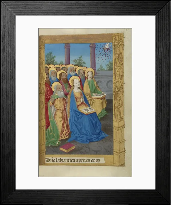 Framed Print : Pentecost; Book of Hours, 1478. Creator: Master of Guillaume Lambert Framed Print : Pentecost; Book of Hours, 1478. Creator: Master of Guillaume Lambert