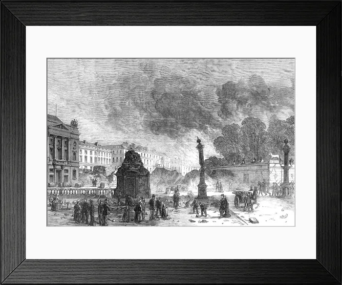 Framed Print : The Ruins of Paris: the Place de la Concorde, 1871. Creator: Unknown Framed Print : The Ruins of Paris: the Place de la Concorde, 1871. Creator: Unknown