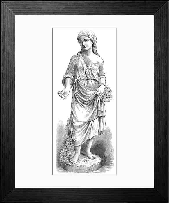 Framed Print : An English Rose, by G. Halse, 1872. Creator: Unknown Framed Print : An English Rose, by G. Halse, 1872. Creator: Unknown