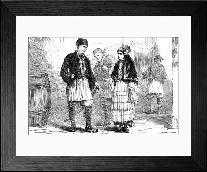 Framed Print : People of Servia, 1872. Creator: Unknown Framed Print : People of Servia, 1872. Creator: Unknown