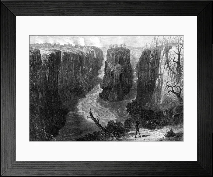 Framed Print : Sketches in Africa: the Tarn Bend, in the Lower Zambesi, 1872. Creator: Unknown Framed Print : Sketches in Africa: the Tarn Bend, in the Lower Zambesi, 1872. Creator: Unknown