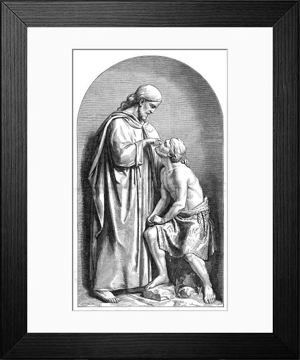 Framed Print : Christ Healing the Blind, by J. D. Crittenden, 1872. Creator: Unknown Framed Print : Christ Healing the Blind, by J. D. Crittenden, 1872. Creator: Unknown