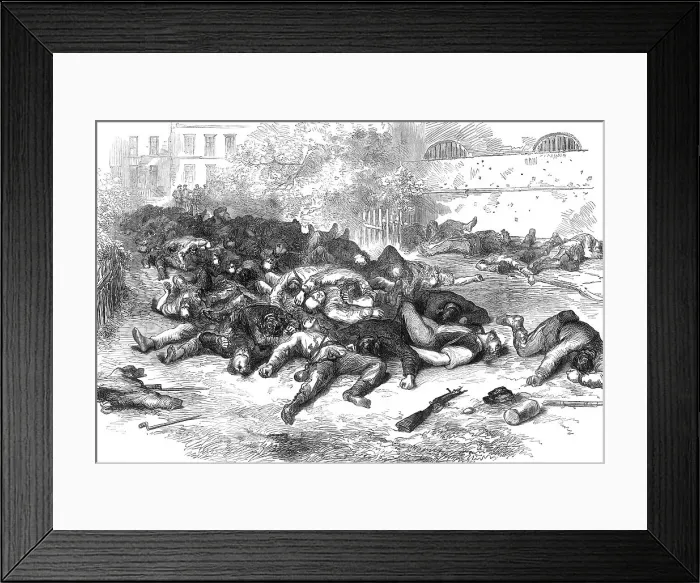 Framed Print : Inside the prison of La Roquette, Paris, 1871. Creator: William Simpson Framed Print : Inside the prison of La Roquette, Paris, 1871. Creator: William Simpson