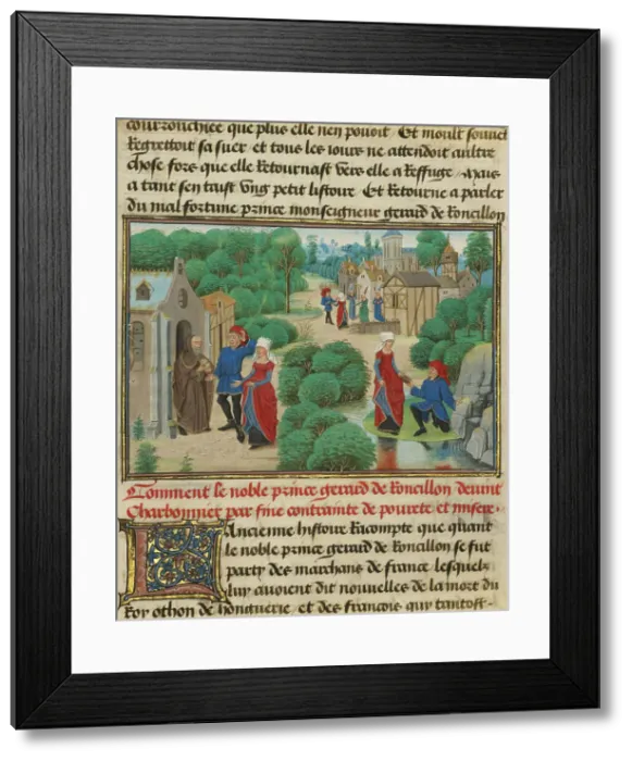 Framed Print : Fifteen Cuttings from Histoire de Charles Martel, written 1463-1465; illuminated 1467-1472. Creators: Loyset Liedet, Pol Fruit, David Aubert Framed Print : Fifteen Cuttings from Histoire de Charles Martel, written 1463-1465; illuminated 1467-1472. Creators: Loyset Liedet, Pol Fruit, David Aubert