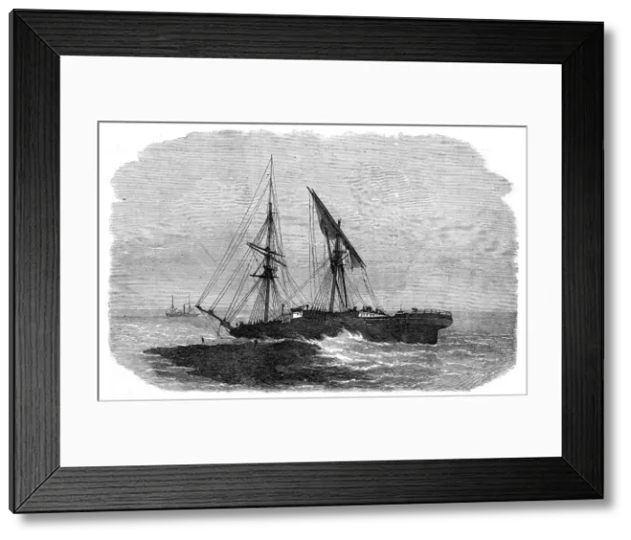 Framed Print : Wreck of the Young Australia on Moreton Island, Queensland, 1872. Creator: Unknown Framed Print : Wreck of the Young Australia on Moreton Island, Queensland, 1872. Creator: Unknown